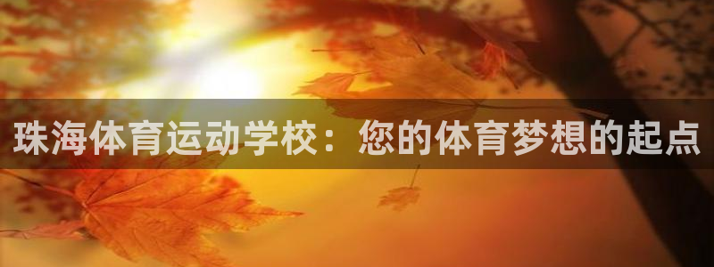 vsport体育官网下载平台注册流程视频:珠海体育运动学校: